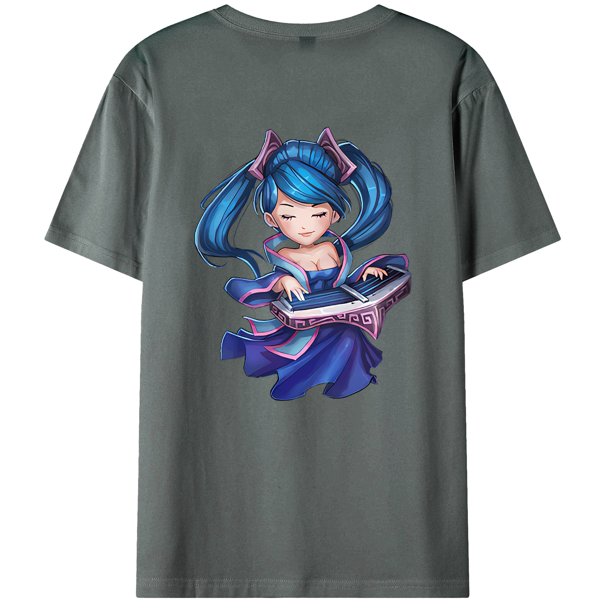 （画像用） リーグ・オブ・レジェンド League of Legends LOL 綿100％ メンズ半袖Tシャツ（バックプリント） 通気性